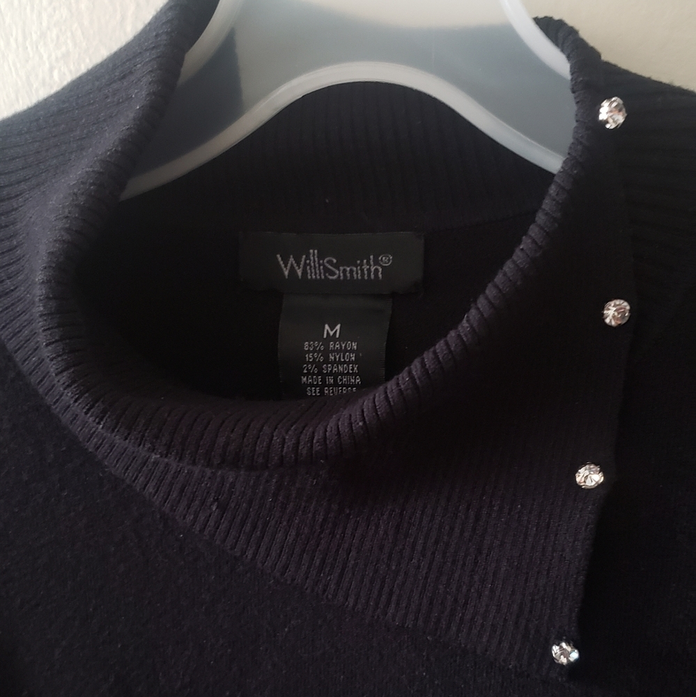 WilliSmith black turtle neck sweater - Picture 2 of 7